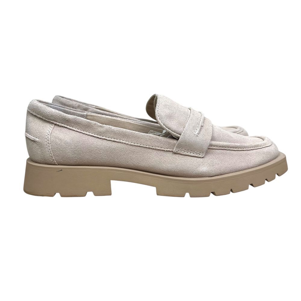 Dolce Vita Womens Penny Loafers Elias Suede Chunky Platform Beige Size 11